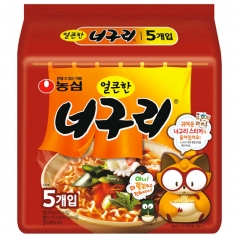 농심 얼큰한 너구리 120gx5 멀티팩 내수용